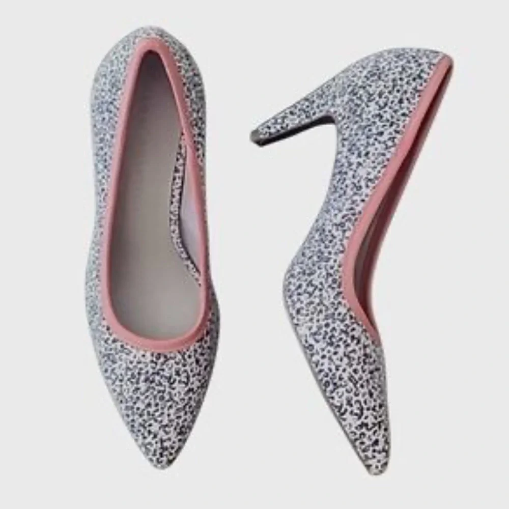 Lori Goldstein Collection Novelty Pumps Ditsy Animal Print Sz 5.5 AUTHENTIC NEW